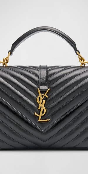 ysl college grigia|Saint Laurent College Medium YSL Flap Top.